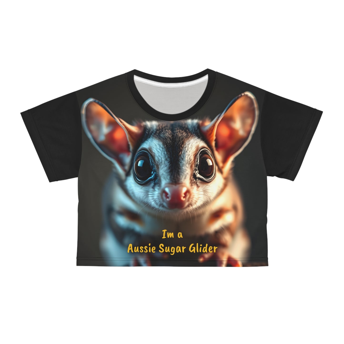 Aussie Sugar Glider Crop Tee AOP