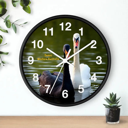 Swan River Swans Wall Clock