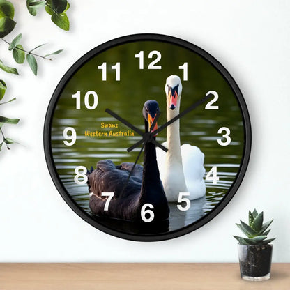 Swan River Swans Wall Clock