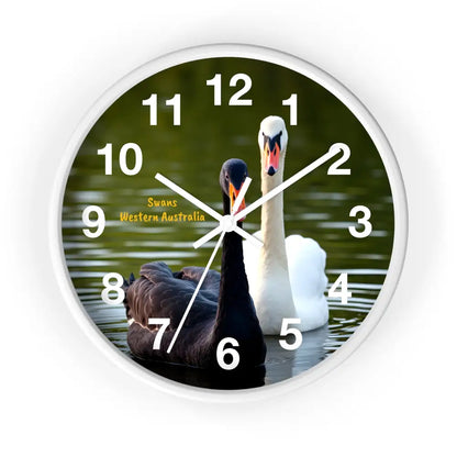 Swan River Swans Wall Clock