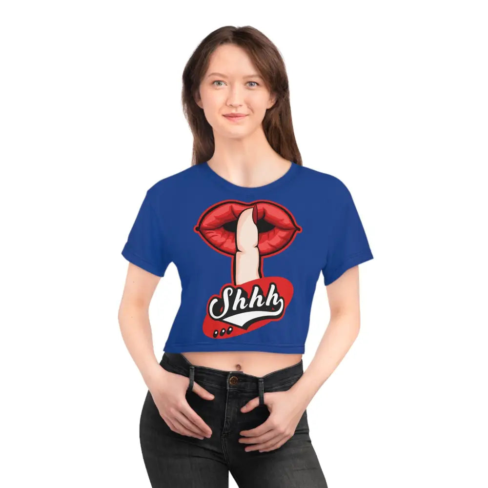 Shhh ladies Crop Tee (AOP)