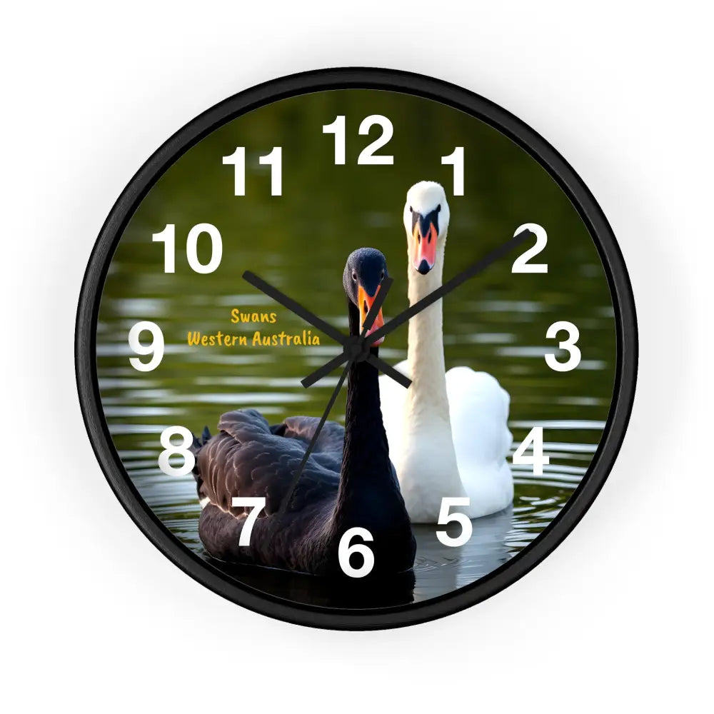 Swan River Swans Wall Clock