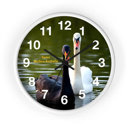 Swan River Swans Wall Clock