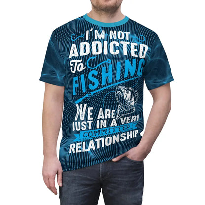 I'm Addicted to Fishing Unisex Cut & Sew Tee (AOP)