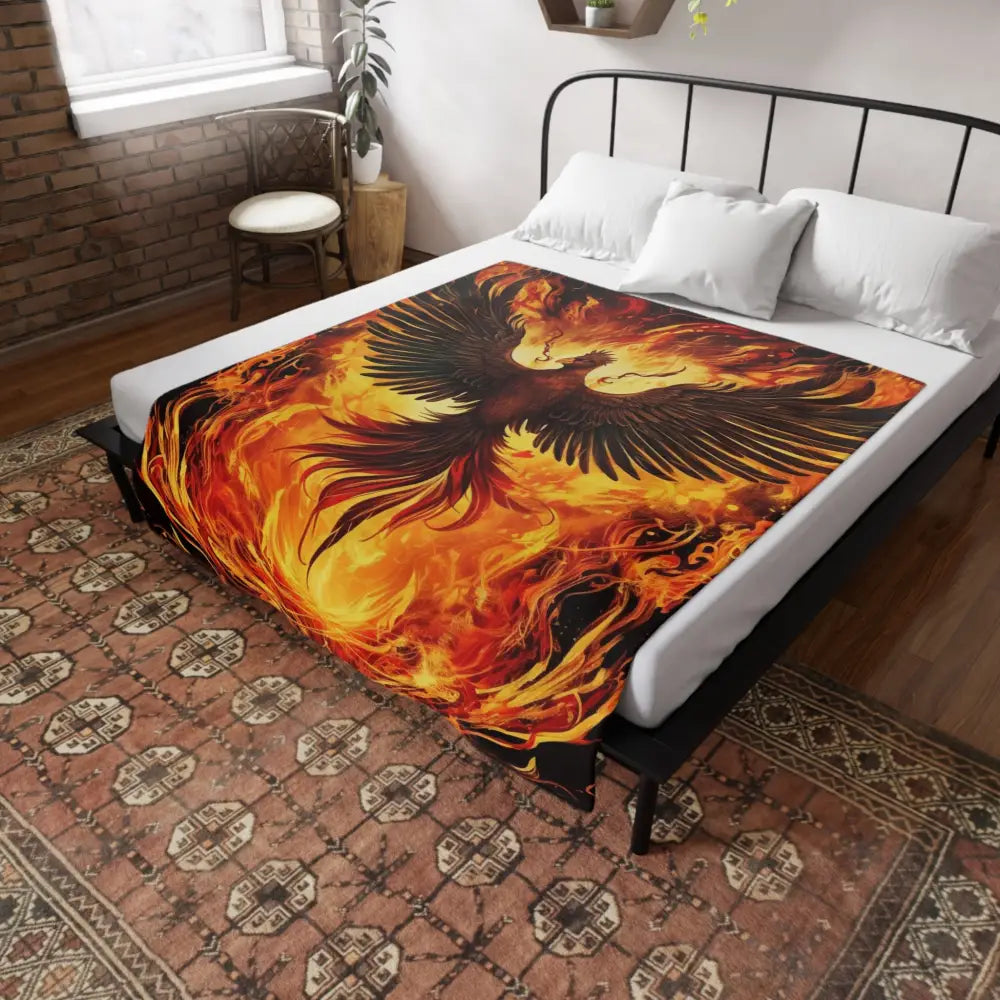 Aussie Fire Bird Plush Fleece Blanket - Tony's Aussie Prints