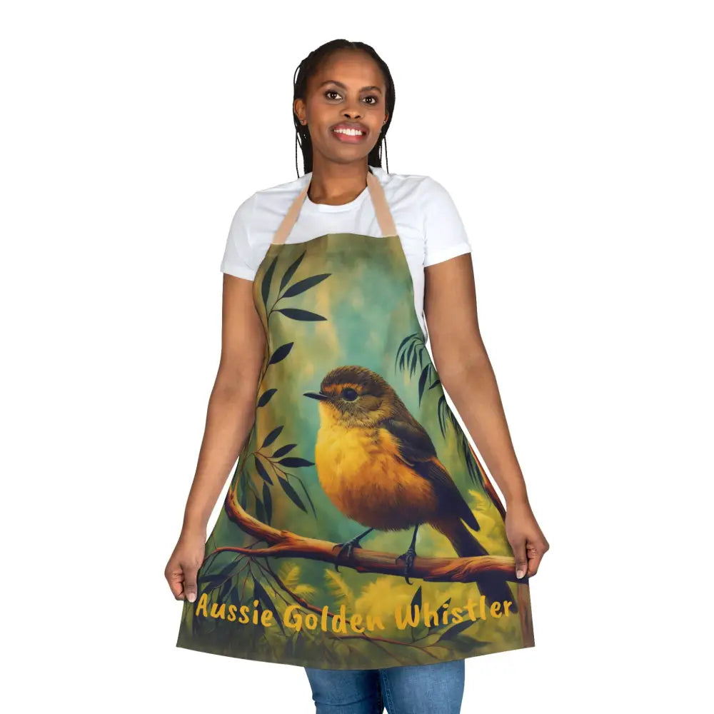 Aussie Golden Whistler Apron 5-Color Straps (Aop) All Over Prints