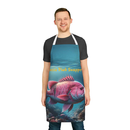 Aussie Pink Snapper Apron (Aop) All Over Prints