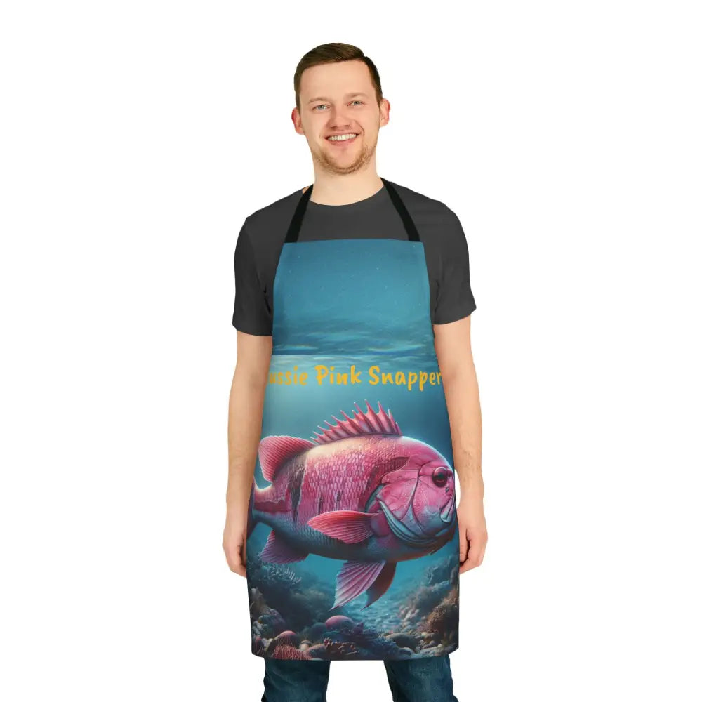 Aussie Pink Snapper Apron (Aop) All Over Prints